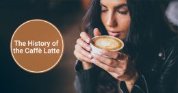 Young Spanish woman drinking caffe latte